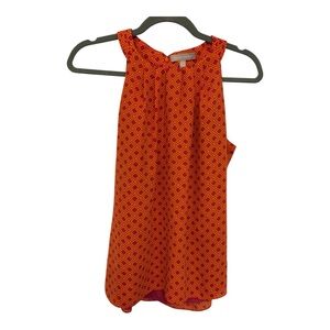 Banana Republic Tank Top Women’s 8 Orange Geometric Print Summer Blouse